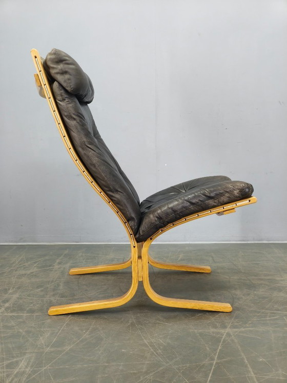 Image 1 of Ingmar Relling Siesta Lounge Chair in Leather, Norway, 1970s