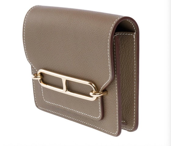 Image 1 of Accessoire HERMES Roulis Slim en Cuir Étoupe - 101795%