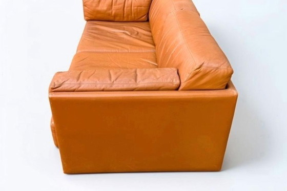 1/1 Canapé-lit Cuir Véritable Cognac Vintage, Canapés 2 places, Marron, Mid Century Modern (photo 2 sur 5)
