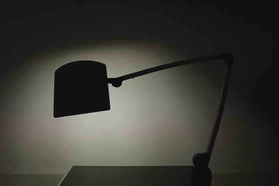 Image 1 of  Waldmann Adjustable Desk Lamp German Industrial Task Lamp Clamp Mount Articulated Office Light 