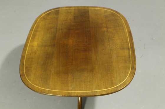 Image 1 of Gebogen houten bijzettafel, Duitsland, jaren 1950