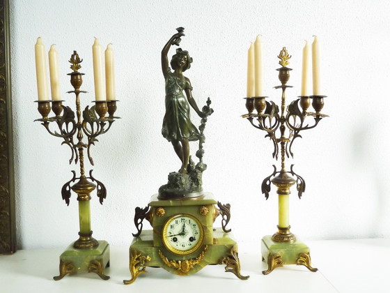 Pendulum Set with Mirror – Barian, Clocks, Gold, Marble (photo 5 of 7)