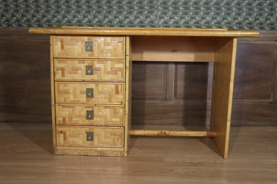 Image 1 of Rattan desk by Dal Vera Italy