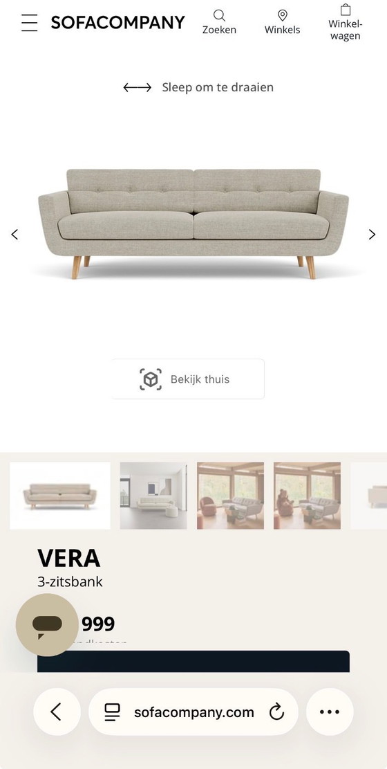 Image 1 of Dreisitzer-Sofa + Hocker (Sofafirma)