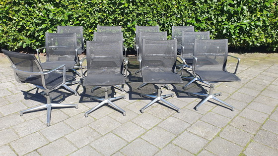 Image 1 of 6x UNA designer office chair ICF mesh black netweave