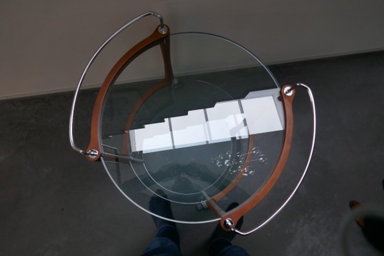 Wijntrolley op wielen in glas en hout – Luna Tondo, Serveerwagens, Wood (photo 4 of 5)