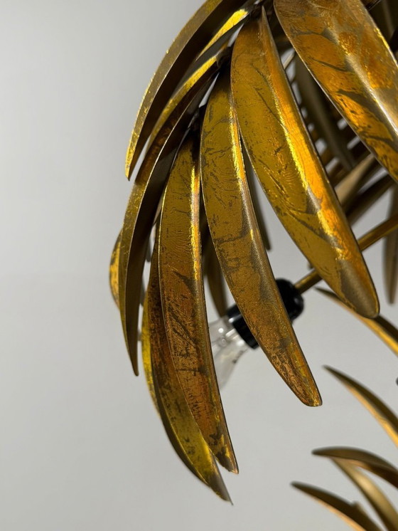 Image 1 of Gran lámpara de pie/palmera estilo Hollywood Regency, al estilo de Maison Jansen, Francia, década de 1970