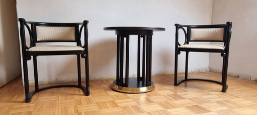 Set of Table and Chairs from Josef Hoffmann's 'Fledermaus' Collection