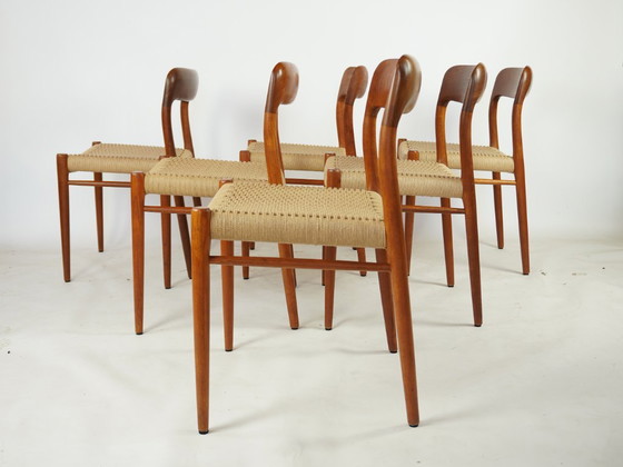 Image 1 of 6xNiels Otto Möller Teakholz Stühle Danish Design Mid Century 60er