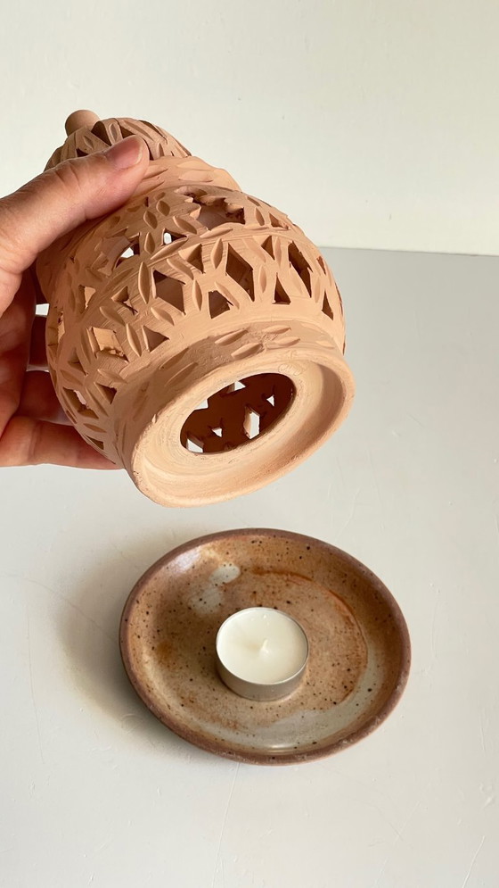 Image 1 of Handmade Terracotta Tealight Candle Holder