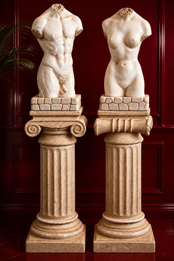 Set di 2 torsi con colonne – Sculture, Ceramica, Pietra (photo 3 of 15)