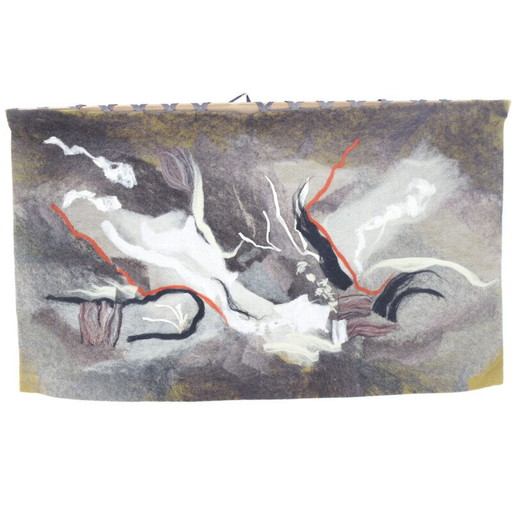 Tapisserie murale abstraite design par Antonin Kybal - 1970