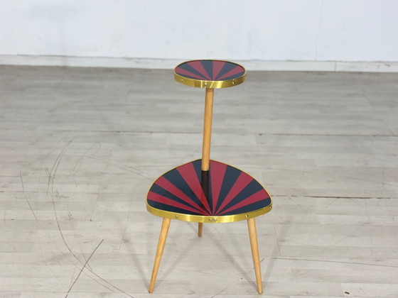 Image 1 of Tavolo a forma di rene, portavasi, tavolino laterale, contenitore in stile moderno di metà secolo