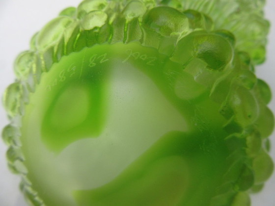 Image 1 of Liuli Gongfang Pate De Verre Small Glass Bowl Trinket Tray, vintage