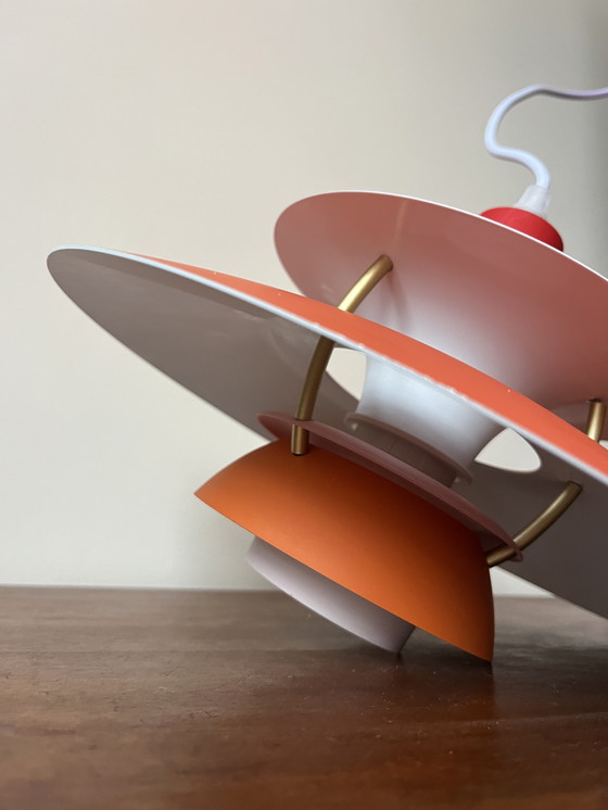 Image 1 of Louis Poulsen inspirierte dänische Designer-Pendelleuchte orange hi