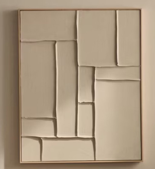 Gemälde Kave Home Klis mit Relief 100 x 80 cm