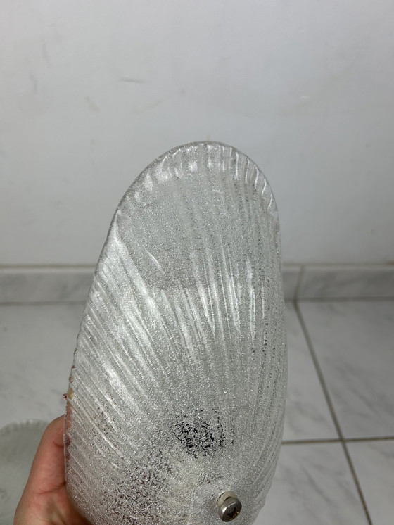 Image 1 of 2x vintage glass wall lamp shell Laguna Light