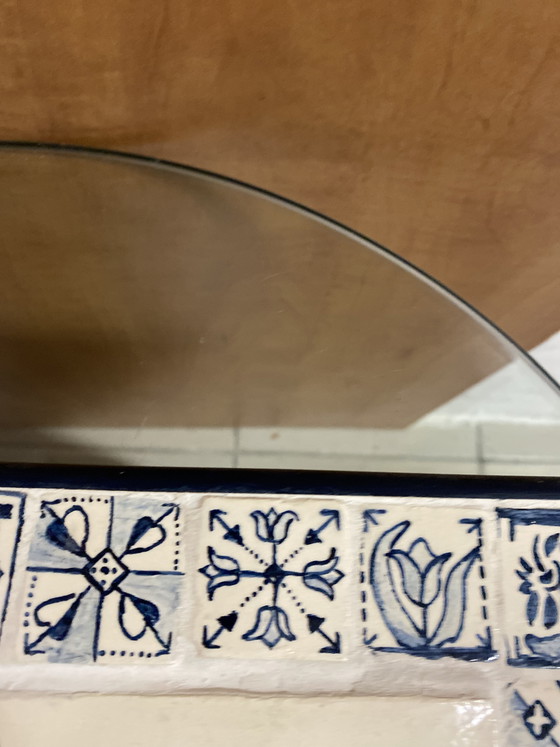 Image 1 of Panel de azulejos Delft azul tulipán