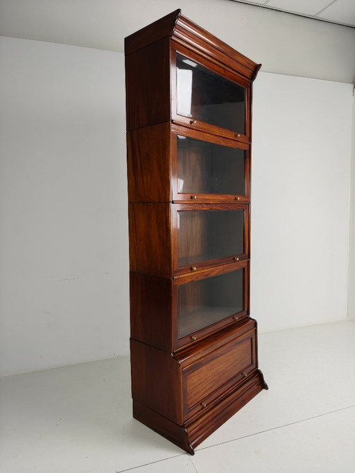 Boekenkast in Globe-Wernicke Stijl – Mahonie – Facetgeslepen Glas