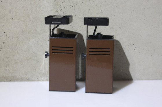 Image 1 of 2 Wall Lamps – Brown – Square – 1980s