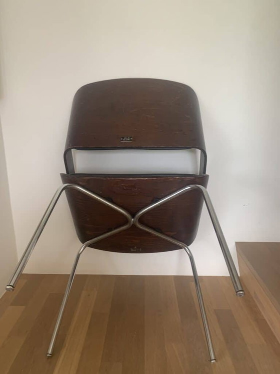 Plywood armchair by Eugen Schmidt for Soloform – Leather, Space Age (photo 5 of 10)
