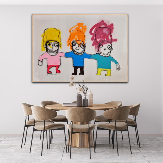 Image 1 of Peinture tendue Hamelink : joie connectée