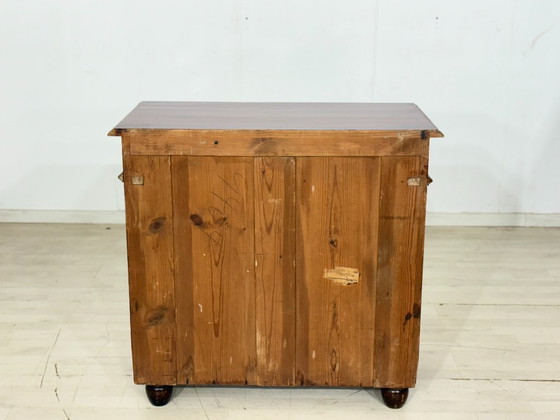 Image 1 of Sehr schönes Antikes Gründerzeit Vertiko Kommode um 1900 – Edles Nussbaumfurnier & Messingbeschläge