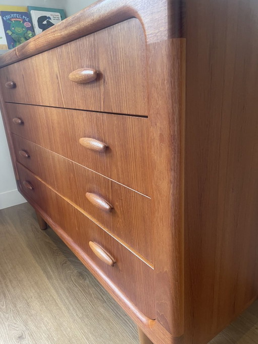 Kommode Vintage Danish Design mit 4 Schubladen in Teakholz