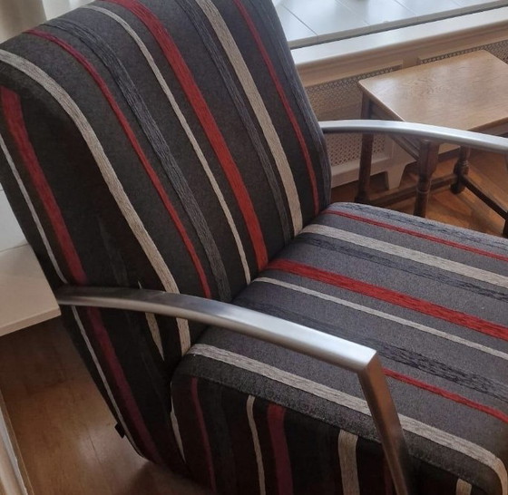 Image 1 of 2 striped design Leoluxe chairs