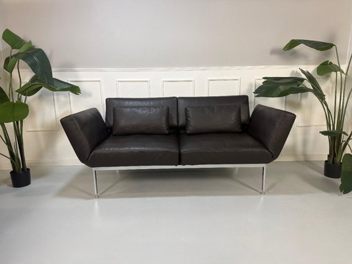 Brühl Roro Soft Leder Braun Ausstellungsstück Schlafsofa