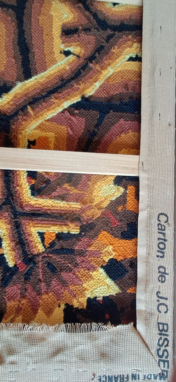 Vintage French Tapestry by JC Bissery, Wall decoration, Wool, Multi Color (photo 6 of 7)