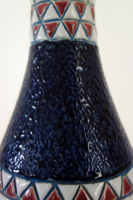 Image 1 of Art-Deco-Keramikvase mit Vogeldekor von Amphora, 1920