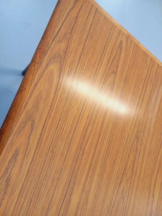 Image 1 of Rectangular dining table in vintage Scandinavian style, made of teak and melamine, from the 1950s and 60s.