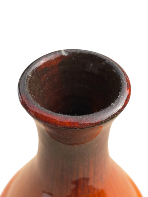 Image 1 of Inger Folmer-Larsen Kingo Ceramics Denemarken Fat-Lava Studio keramische vaas Jaren 70 Pop-Art Design