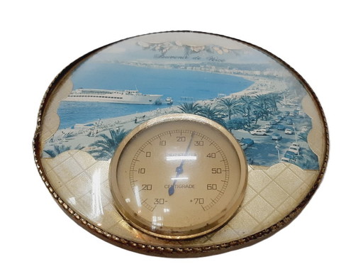 Vintage French souvenir from Nice with thermometer