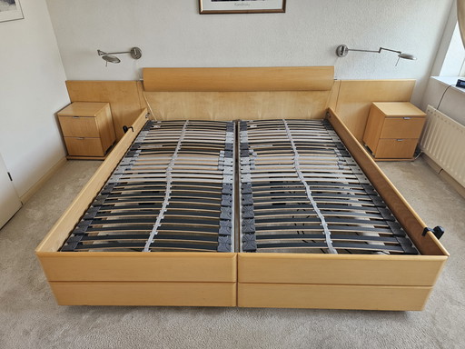 Rete in legno pesante (acero) con telaio e reti a doghe elettriche