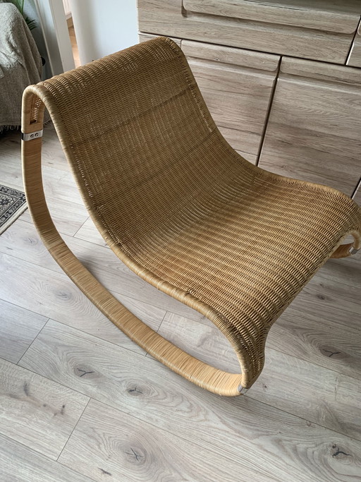 Sillón de ratán de diseño vintage