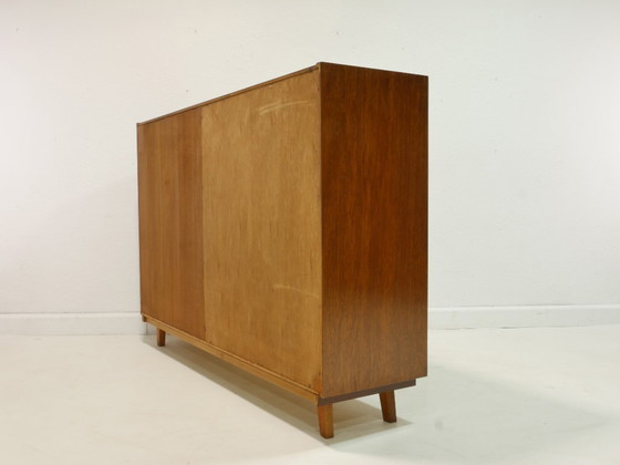 Image 1 of Vintage highboard / sideboard with large display cabinet from the 60s