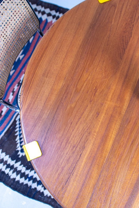 Image 1 of Vintage Teak Round Dining Table, Mid Century Danish