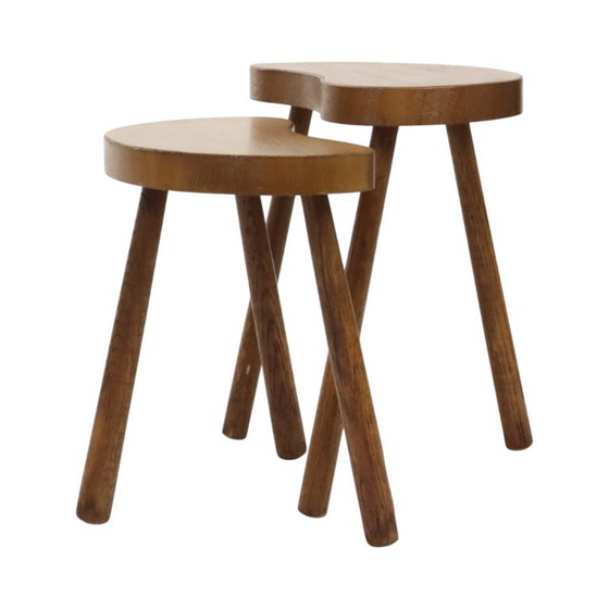Sgabelli Vintage in Legno Tavolini a Nido a Forma di Rene Legno Massello – Wood (photo 7 of 16)