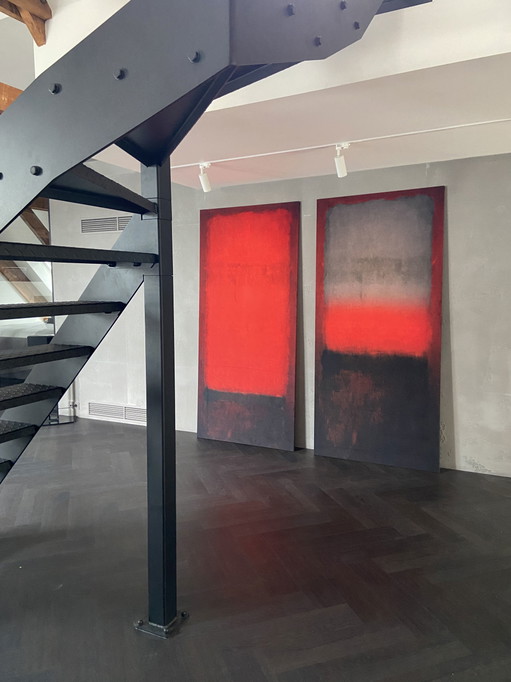 Stampe artistiche moderne di dittico su velluto