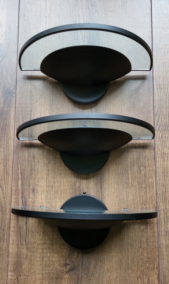 Image 1 of 3x Estiluz Wall Lights In Black