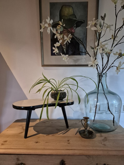 Vintage Plant Table Formica Kidney-Shaped a