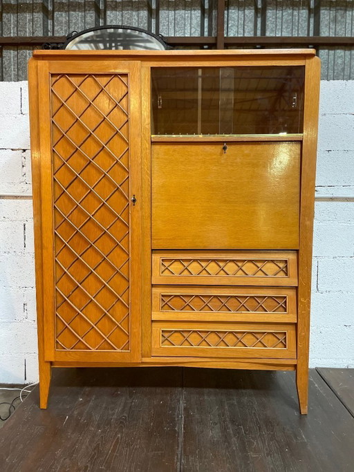 Armoire secrétaire vintage années 1960