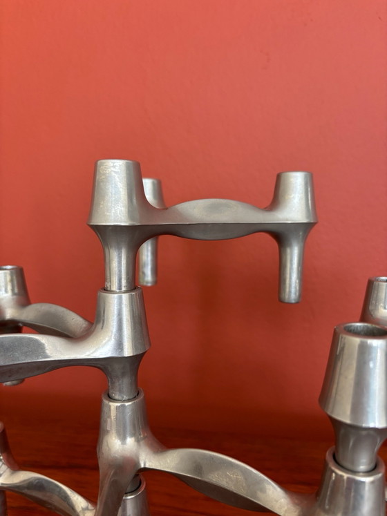 Original Stoff Nagel BMF vintage candle holders set of 6, Iron, Grey (photo 6 of 6)