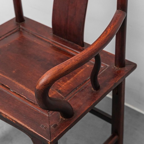 Image 1 of SEDIA CON BRACCIOLI EN LEGNO CINA STILE DINASTIA MING XIX SECOLO