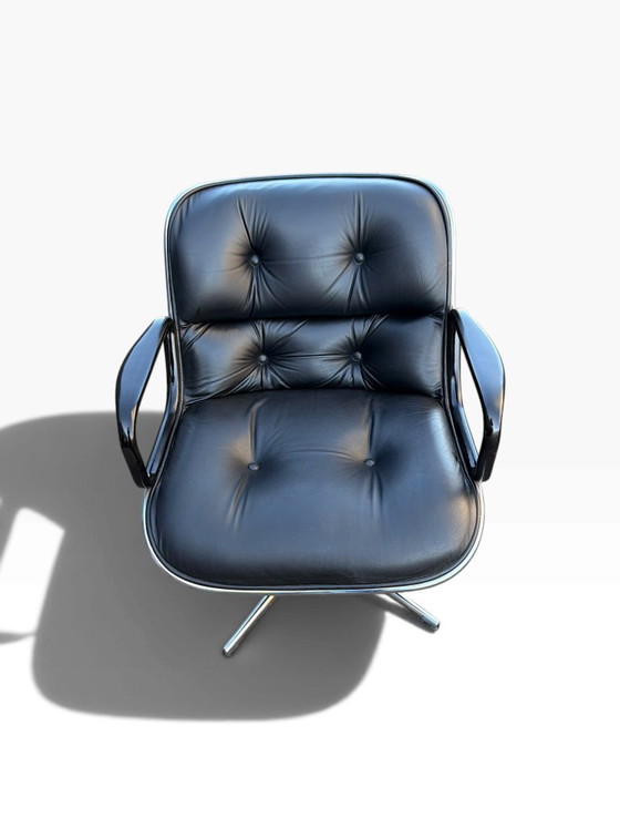 Sillón Executive Charles Pollock para Knoll, cuero negro 1960 – Sillones, Leather (photo 3 of 11)