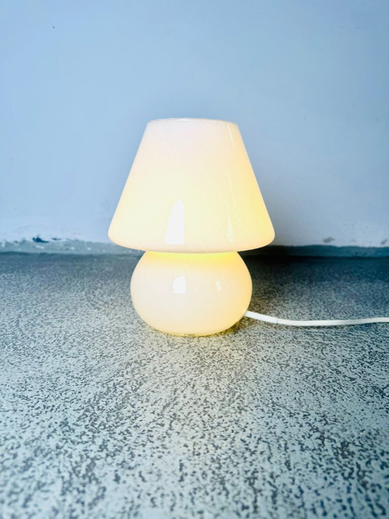 Opaline Glass Mushroom Table Lamp by Paolo Venini for Venini, Italy 1970s (photo 5 of 5)