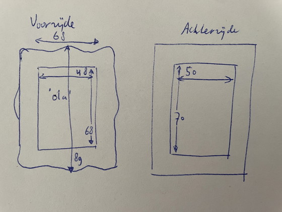Image 1 of Poster of drawing in French frame