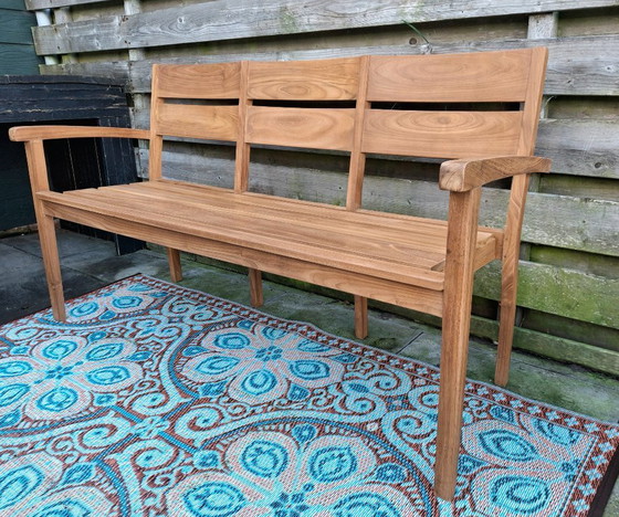 Image 1 of Banc de jardin en teck 150 cm, 3 personnes